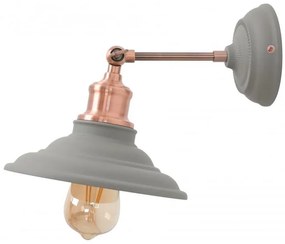 Lámpa Fali lámpatest LORET,7826,AC220-240V,50/60Hz,1*E27,max.40W,IP20,átmérő 20cm,egyes,szürke