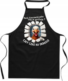Konyhai Kötény fekete Grillező Hölgy Ajándék FA_726_cz
