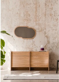 Natúr színű komód tölgyfa dekorral 146x76x51 cm Hido – noo.ma