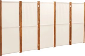 vidaXL fehér 5 paneles térelválasztó 350x180 cm
