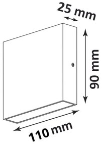 LED Kültéri fali lámpa CHICAGO LED/3,5W/230V IP44 fehér