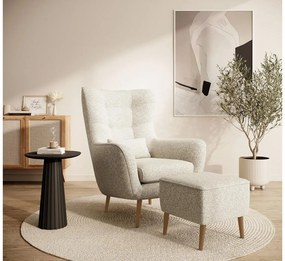Fotel lábtartóval Veneza VZ2  (krém + bükk). 1099389