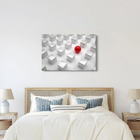 Absztrakciós kép - kocka gömbökkel (90x60 cm)