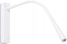 Faro Flin fali lámpa, fehér, Led 6W, flexibilis kar, 30°