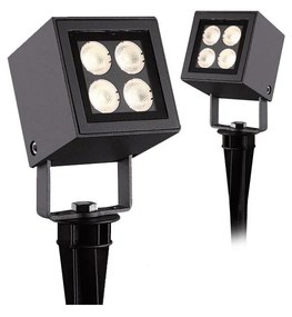 LED spot reflektor IP65 PowerCube - kültéri leszúrható, antracit, 4x2W CREE LED, 480 lm, 3000K melegfehér, 35°