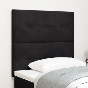 Fejtámla Gombos Tűzéssel Fekete 80 cm Bársony