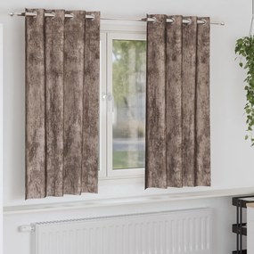 Grommet Függönyök Cappuccino Poliészter 140 x 175 cm