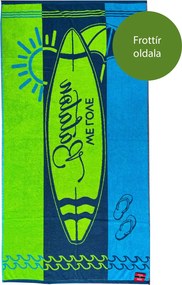 Balaton 2024 kék-zöld strandtörölköző