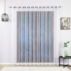 Fehér Függöny Díszítés Nélkül Jacquard Bukle 300x220