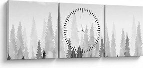 Kép - Erdei csúcsok (órával) (90x30 cm)