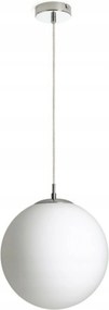 Függeszték Rendl Luna 30, opálüveg, króm, E27, Ø30 cm