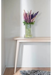 Natúr színű konzolasztal tölgyfa dekorral 120x40 cm Yumi - Rowico