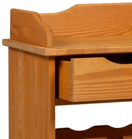 Borpolc 90x60x30 cm Szilárd Fenyőből