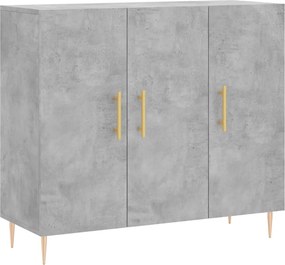 vidaXL betonszürke szerelt fa tálalószekrény 90 x 34 x 80 cm