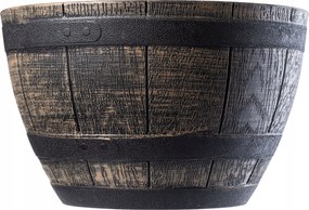 Virágtartó Fedő Műanyag Kerek 40 cm Virágágyás Barna