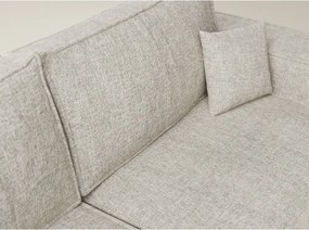 Bézs zsenília kinyitható-tárolóhelyes sarokkanapé (bal oldali-L alakú) Tonga – Maison de Rêve