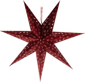 Retlux RXL 338 karácsonyi dekoráció, világító papír csillag, piros, 10 LED, meleg fehér