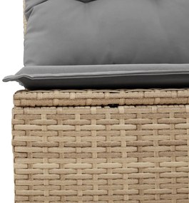 vidaXL 6 részes vegyes bézs polyrattan kerti ülőgarnitúra párnákkal