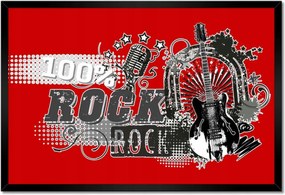 Poszterek keretben 60x40 Rock Gitár és mikrofon