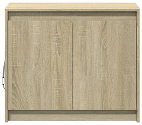 sonoma tölgy szerelt fa tálalószekrény LED-del 72 x 34 x 61 cm