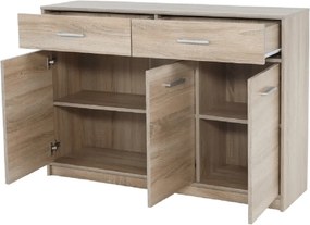 Komód 3D2S, sonoma tölgyfa, TEYO