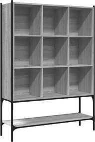 vidaXL szürke sonoma színű szerelt fa könyvespolc 102x30x141,5 cm