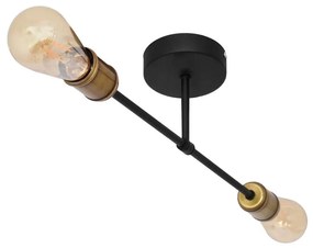 Csillár CAMBRIDGE 2xE27/15W/230V fekete/arany