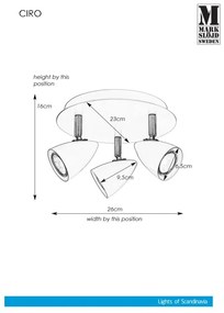 Markslöjd 107411 - Spotlámpa CIRO 3xGU10/35W/230V