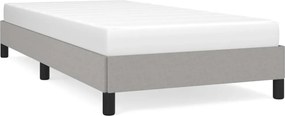 vidaXL világosszürke szövet ágykeret matrac nélkül 100x200 cm