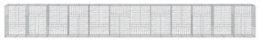 horganyzott vas gabion kosár fedéllel 1200 x 100 x 150 cm