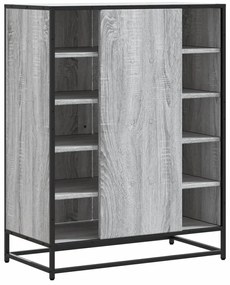 szürke sonoma szerelt fa és fém cipőszekrény 75 x 38 x 97,5 cm
