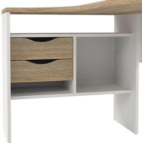 Felix Corner íróasztal, fehér / sonoma tölgy