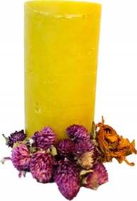 1 X Dekorációs Gyertya öntött természetes méhviasz Henger 13 cm 360g