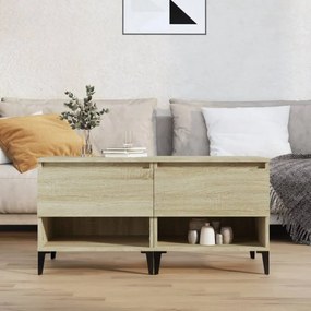 2 db sonoma-tölgyszínű szerelt fa kisasztal 50x46x50 cm