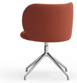 Téglavörös kárpitozott étkezőfotel Mogi – Teulat