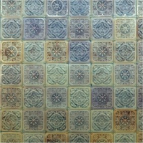 Divatos 3D fali tapéta Geometrikus csempe 250x250 ragasztóval