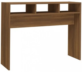 barna tölgyszínű szerelt fa tálalóasztal 105 x 30 x 80 cm