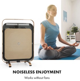 Klarstein HeatPal Marble Blackline, Infravörös hősugárzó, 1300 W, márvány, alumínium