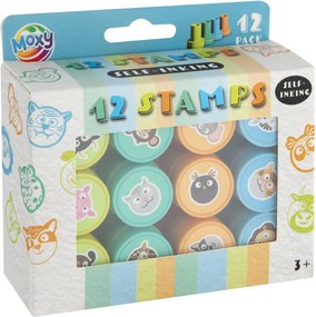 Állatos Blue nyomda szett 12 db-os