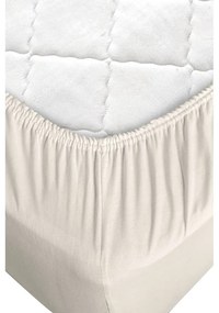Sárga-krémszínű kétszemélyes-hosszabbított pamut ágyneműhuzat lepedővel 200x220 cm – Mila Home