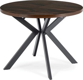 Bővíthető étkezőasztal Dió/Fekete színben. 100-250 cm Lukas