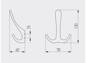 Fogas fém, Cordoba, matt nikkel, kalaptartós dupla