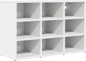 vidaXL Cipőszekrény polcokkal Fehér 77,5 x 30 x 51 cm Faanyag