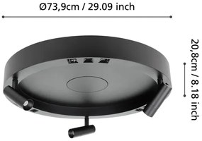 Eglo 390052 - LED Dimmelhető lámpa BRUSCOLI 3xLED/8W/230V + 3xLED/8,5W + távirányító