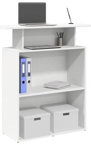 recepciós pult fehér 100x40x104 cm szerelt fa