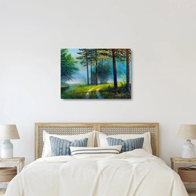 Üveg kép - Olajfestmény tájkép (70x50 cm)