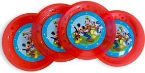 Disney Mickey Rock the House micro prémium műanyag lapostányér 4 db-os szett 21 cm