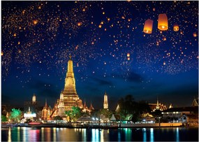 Kép - A boldogság lámpásai, Bangkok (üvegen) (70x50 cm)