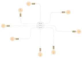 Felületre szerelhető csillár TRUVA 8xE27/40W/230V fehér/arany