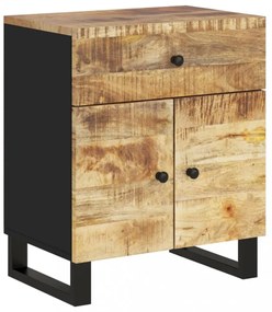 tömör mangófa és szerelt fa éjjeliszekrény 50 x 33 x 60 cm